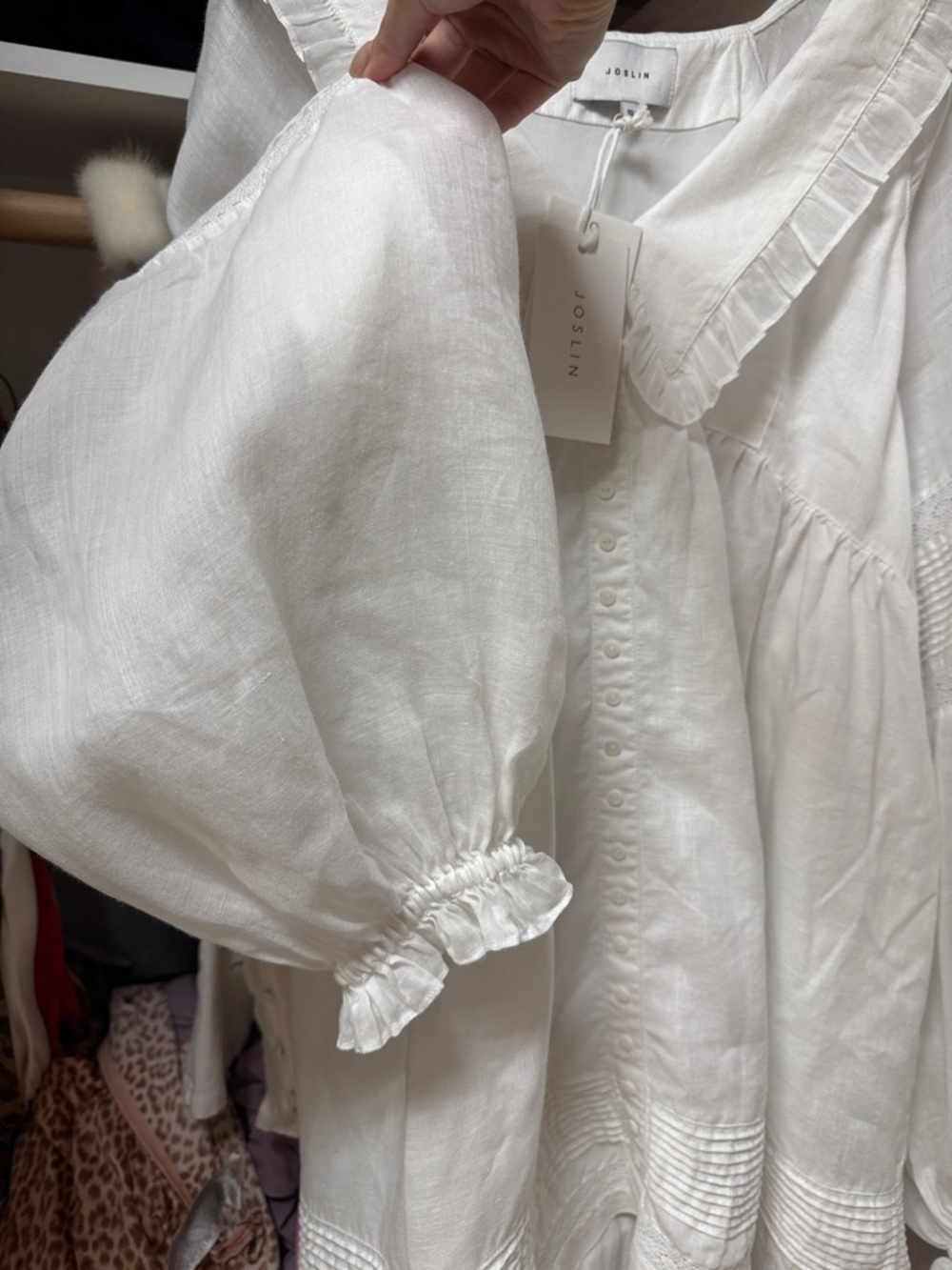 JOSLIN white babydoll dress - Picture 5 of 6